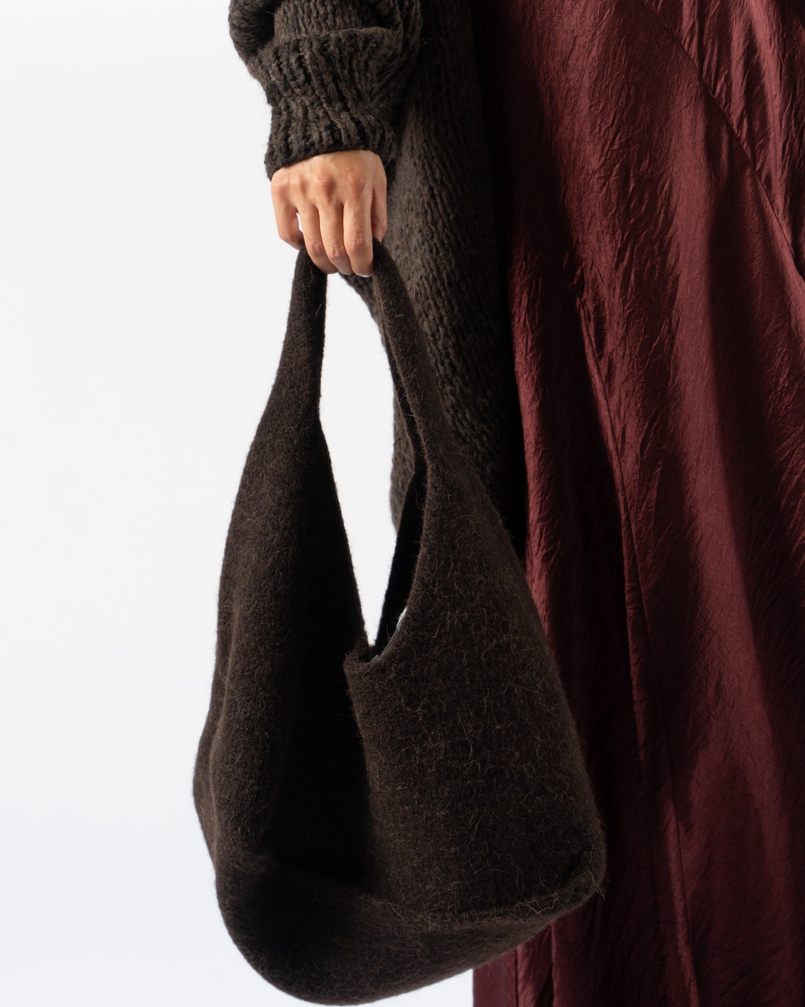Lauren Manoogian Knit Baby Bindle Bag in Soil