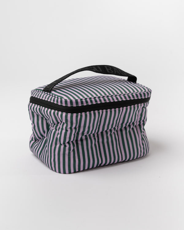 Baggu Puffy Lunch Bag in Lilac Candy Stripe