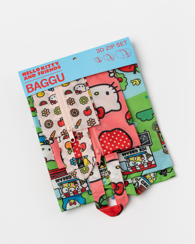 Baggu 3D Zip Set in Hello Kitty and Friends Curated at Jake