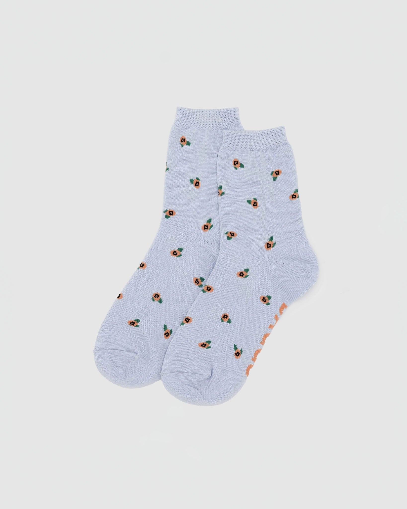 Baggu Crew Sock in Blue Rosette