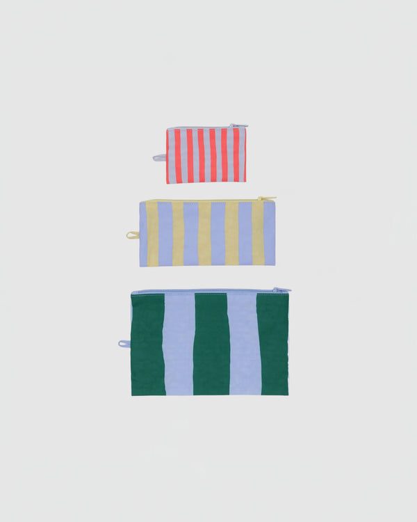 Baggu Flat Pouch in Painted Stripe