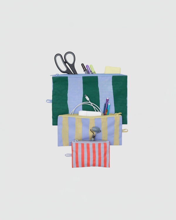 Baggu Flat Pouch in Painted Stripe