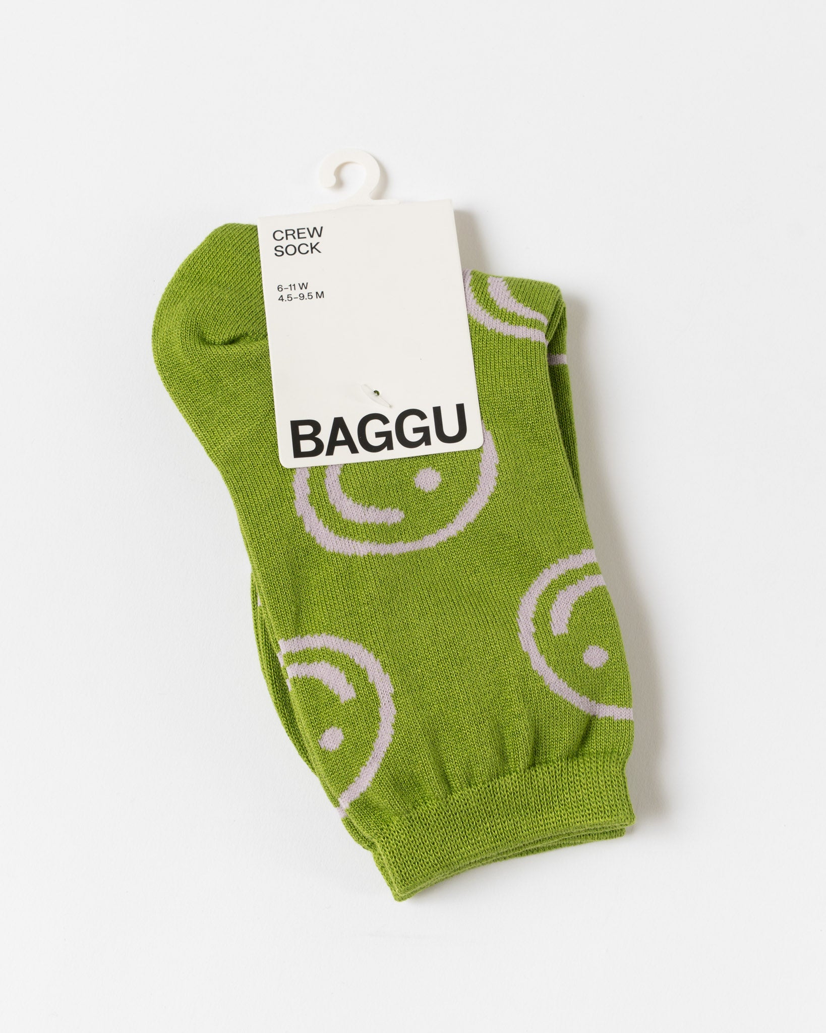 Baggu Crew Sock in Pear Happy