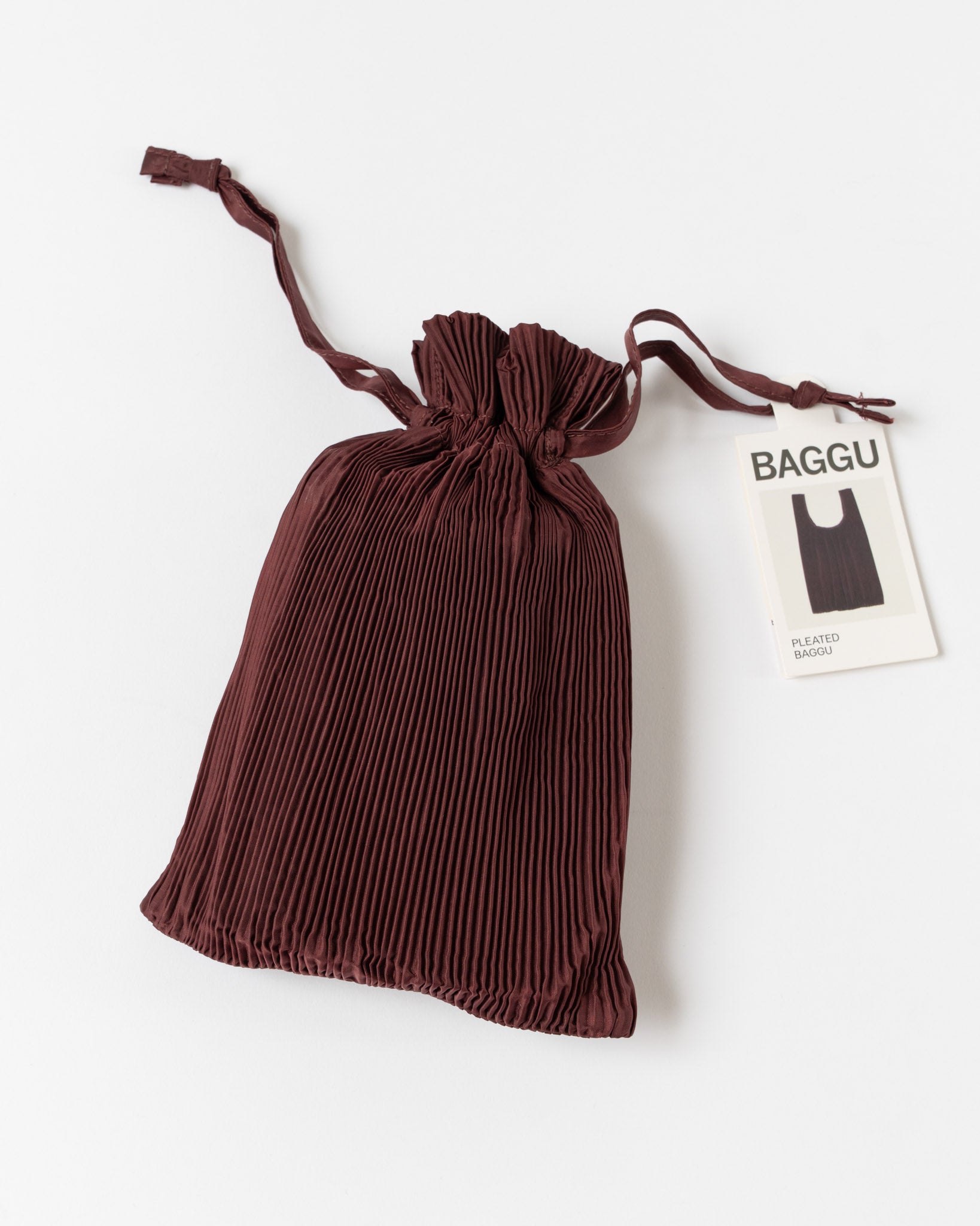 Baggu Pleated Baggu in Mahogany