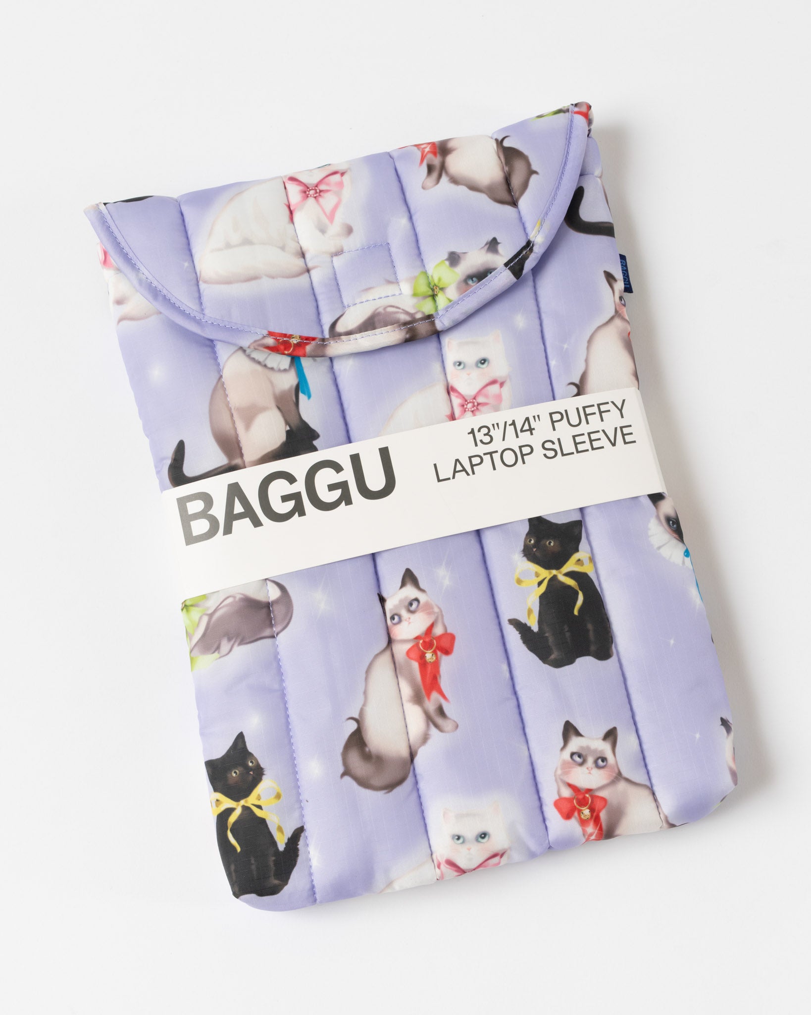 Baggu Puffy Laptop Sleeve 13"/14" in Fancy Cats