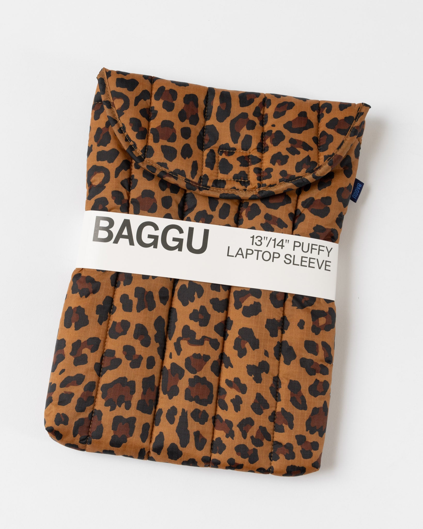 Baggu Puffy Laptop Sleeve 13"/14" in Leopard