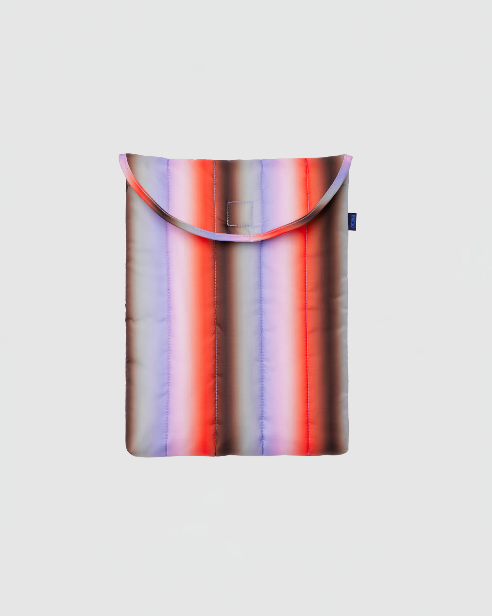 Baggu Puffy Laptop Sleeve 13"/14" in Gradient Stripe Poppy & Lilac