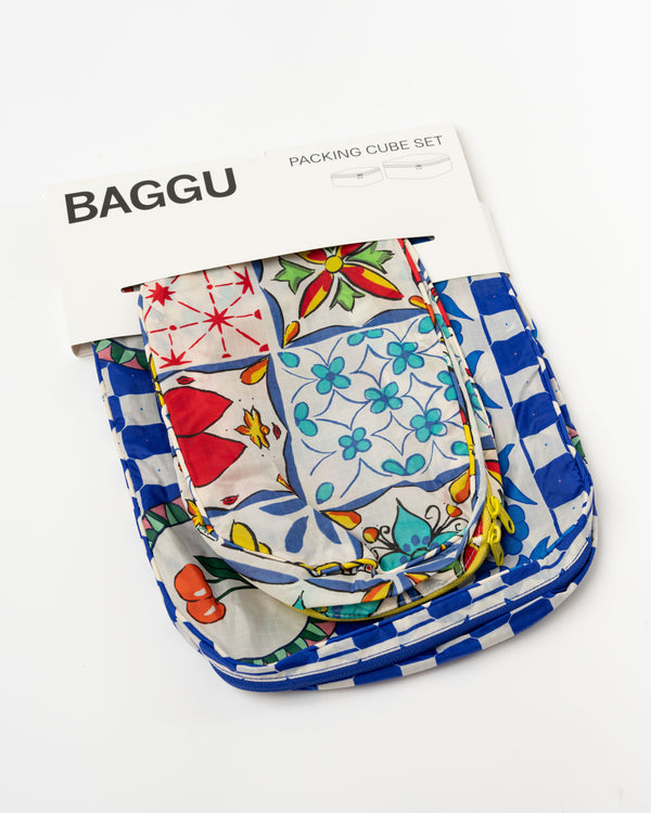 Baggu Packing Cube Set in Vacation Tiles