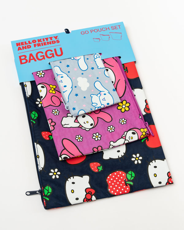 Baggu Go Pouch Set in Hello Kitty and Friends