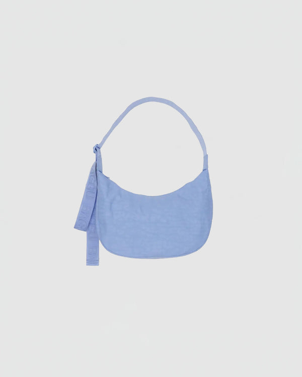 Baggu Medium Nylon Crescent Bag in French Blue