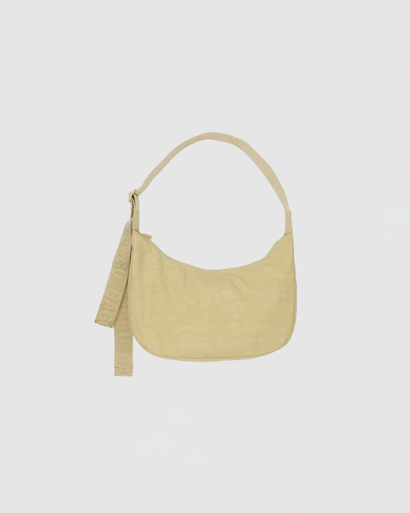 Baggu Medium Nylon Crescent Bag in Butter