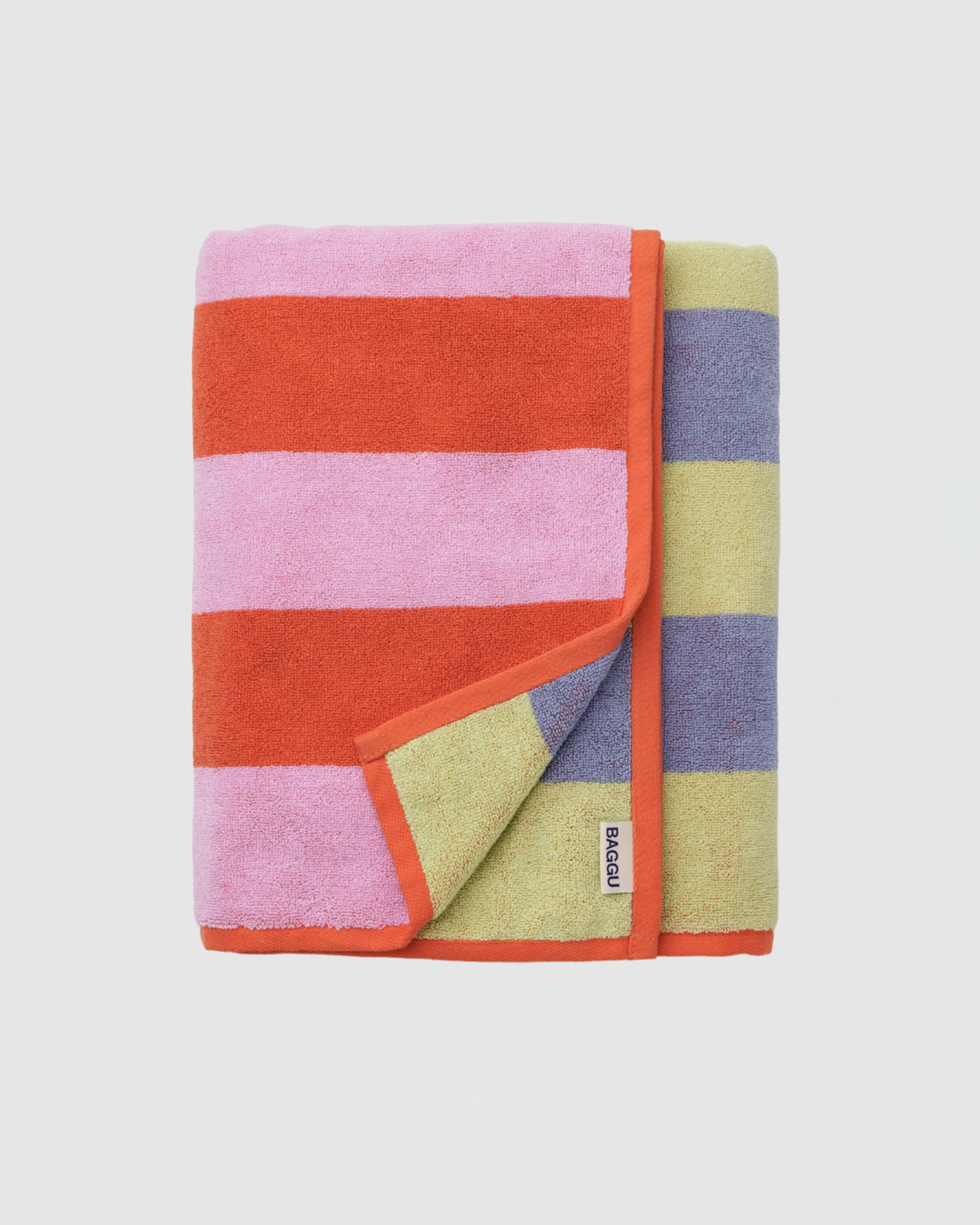 Baggu Bath Towel in Pool Stripe