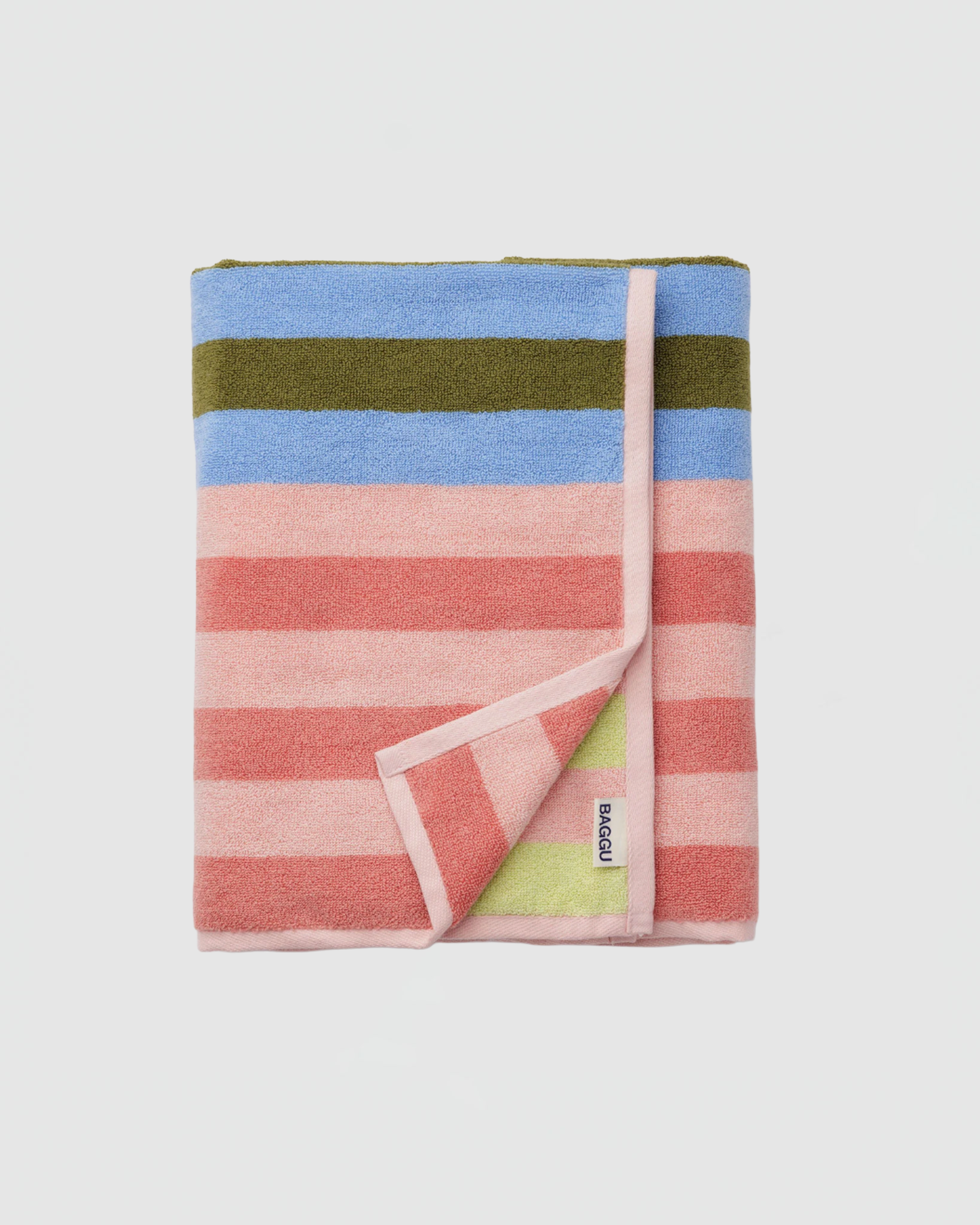 Baggu Bath Towel in Sherbert Stripe