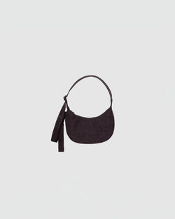 Baggu Small Nylon Crescent Bag in Chocolate Plum