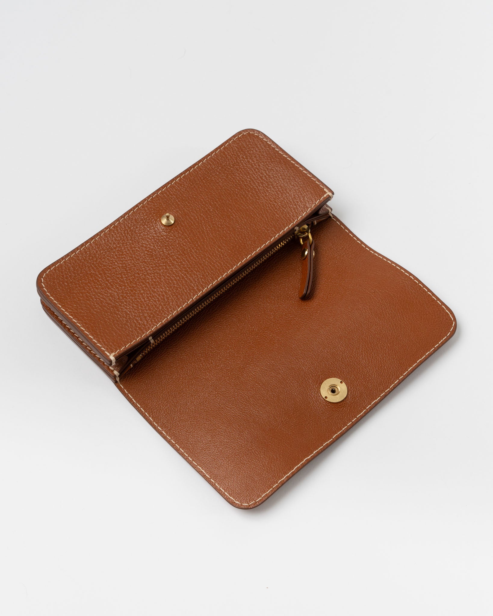 LINDQUIST Hanne Accordion Wallet in Leather Brown