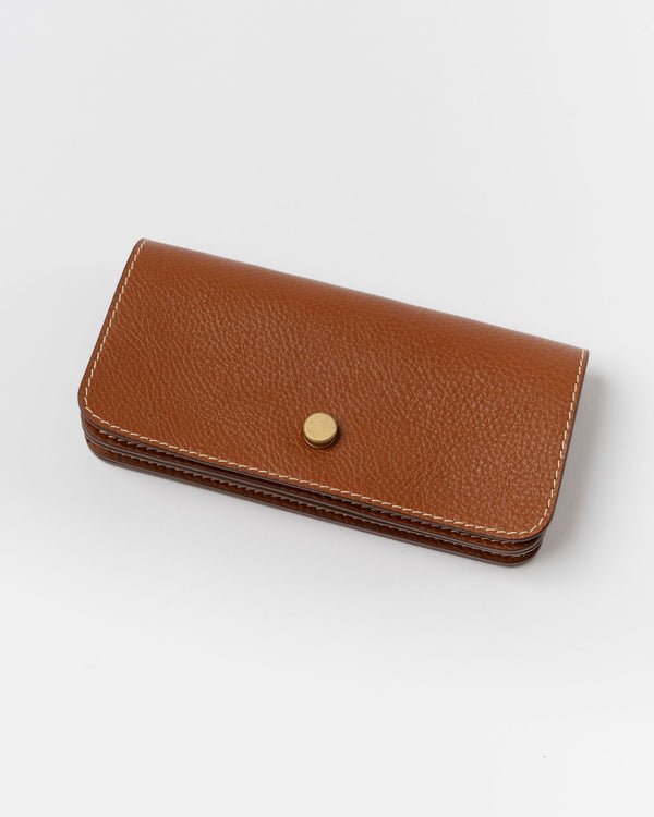 LINDQUIST Hanne Accordion Wallet in Leather Brown