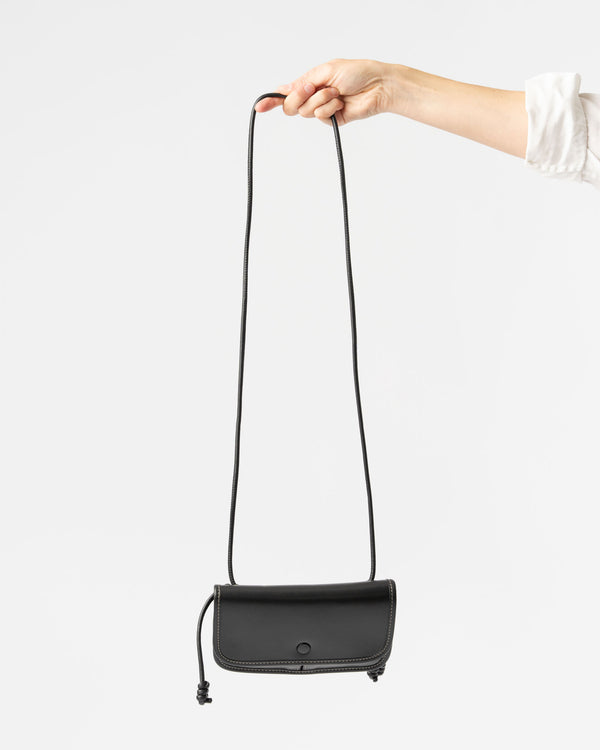 Hereu Terra Mini Leather Bag in Black