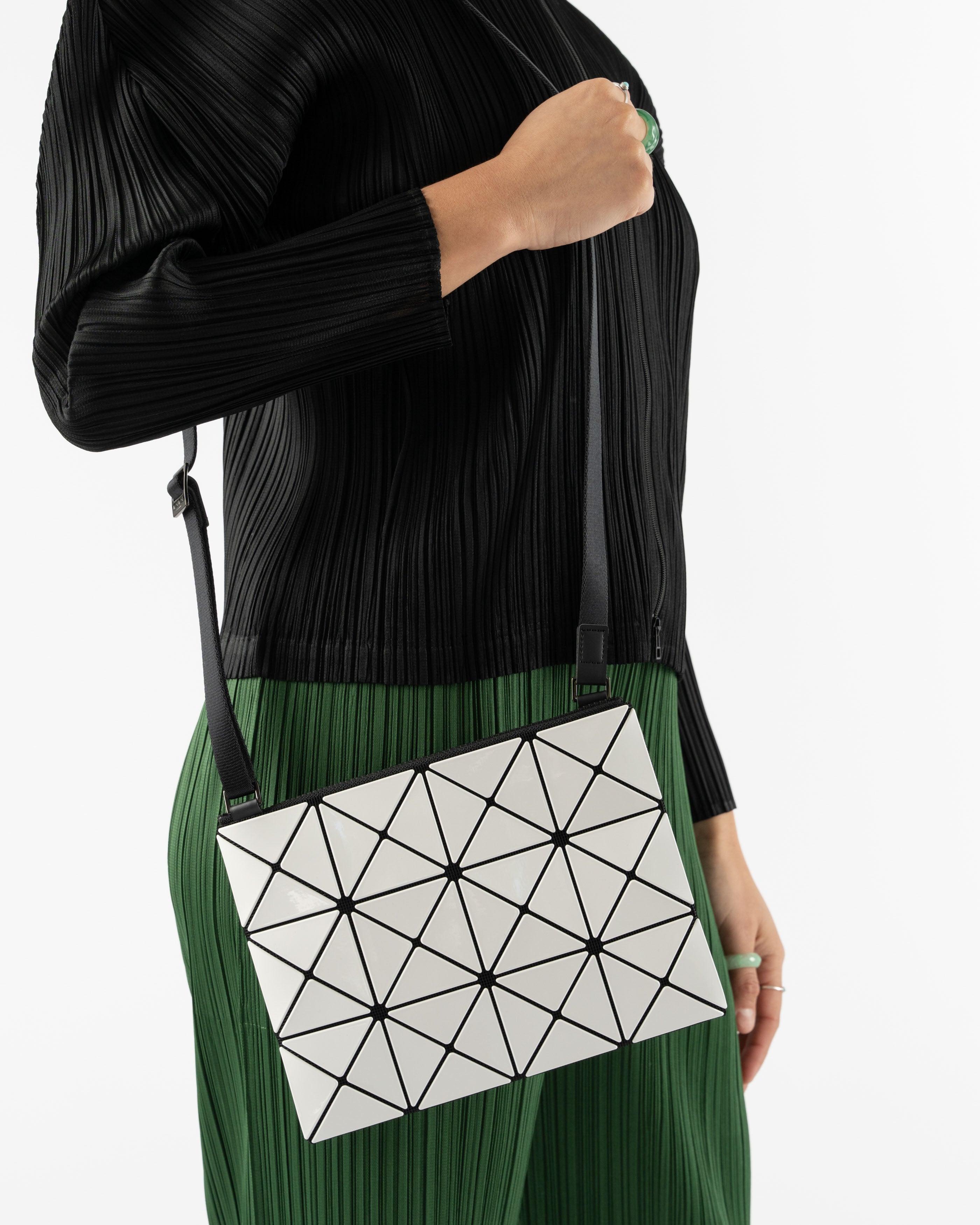 Bao Bao Lucent Geometric Bag in White