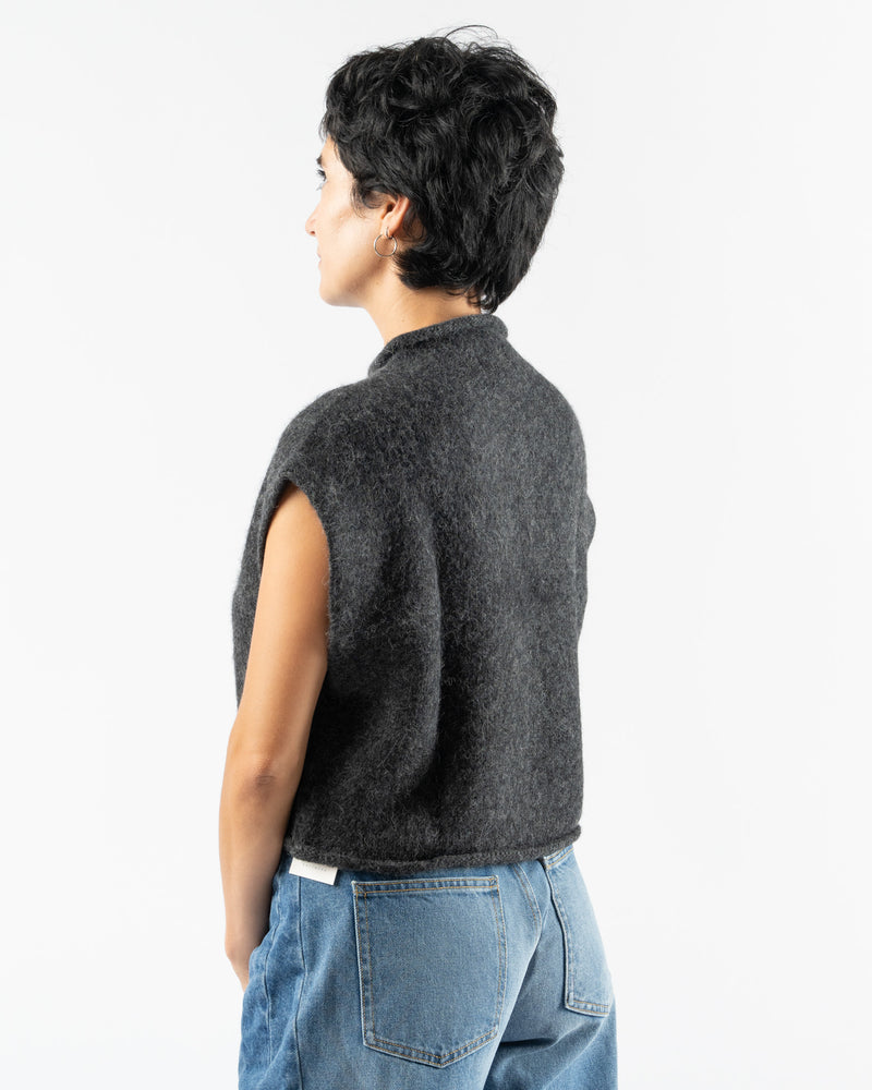 Bare Knitwear Iris Vest in Basalt