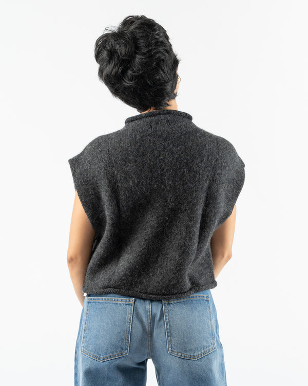 Bare Knitwear Iris Vest in Basalt