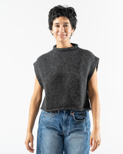 Bare Knitwear Iris Vest in Basalt