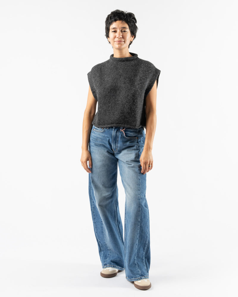 Bare Knitwear Iris Vest in Basalt