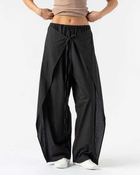 Baserange 黒コーデュロイパンツ baserange-Decti-Pants-in-Black