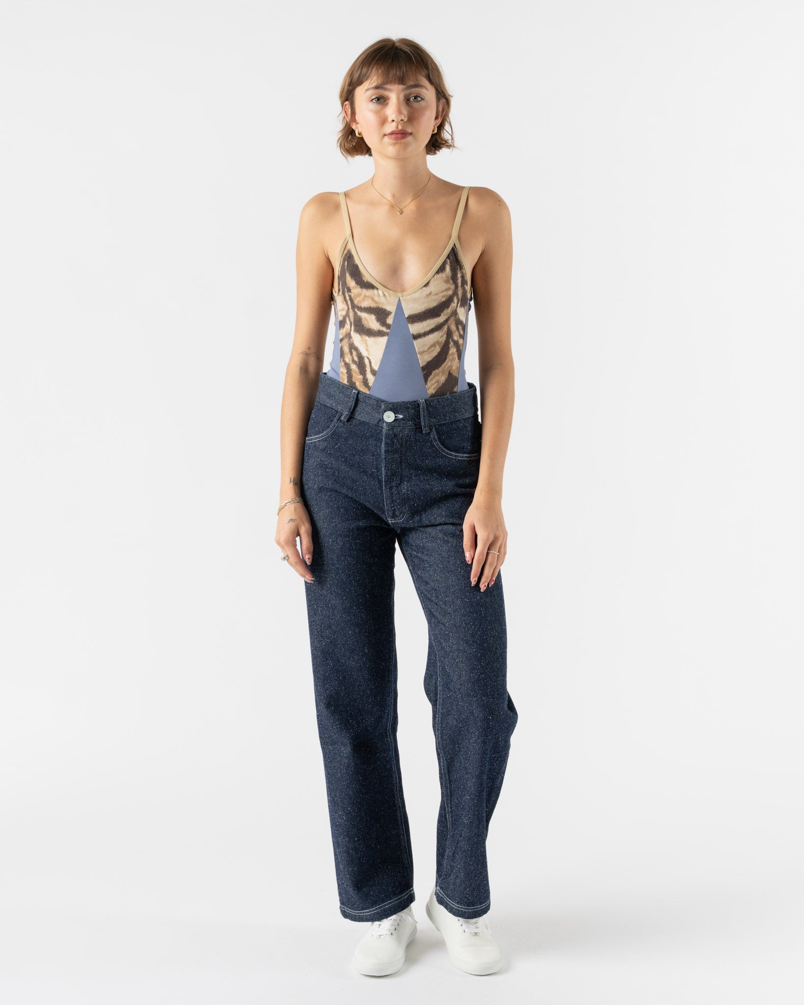 Baserange Net Body in Tiger-Koel Blue