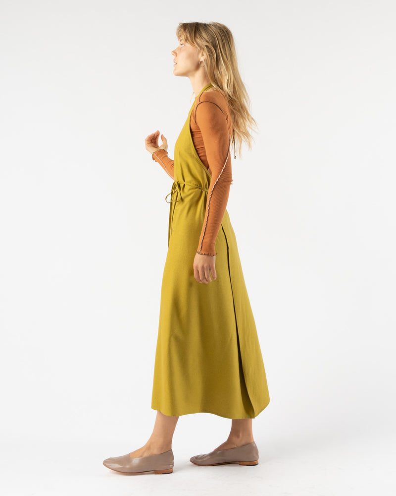 Baserange Apron Dress in Sophos Green