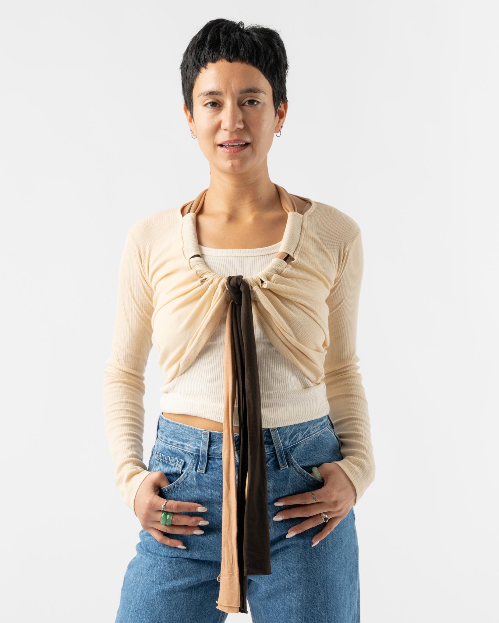 Baserange Circ Cardigan in Kano Pink
