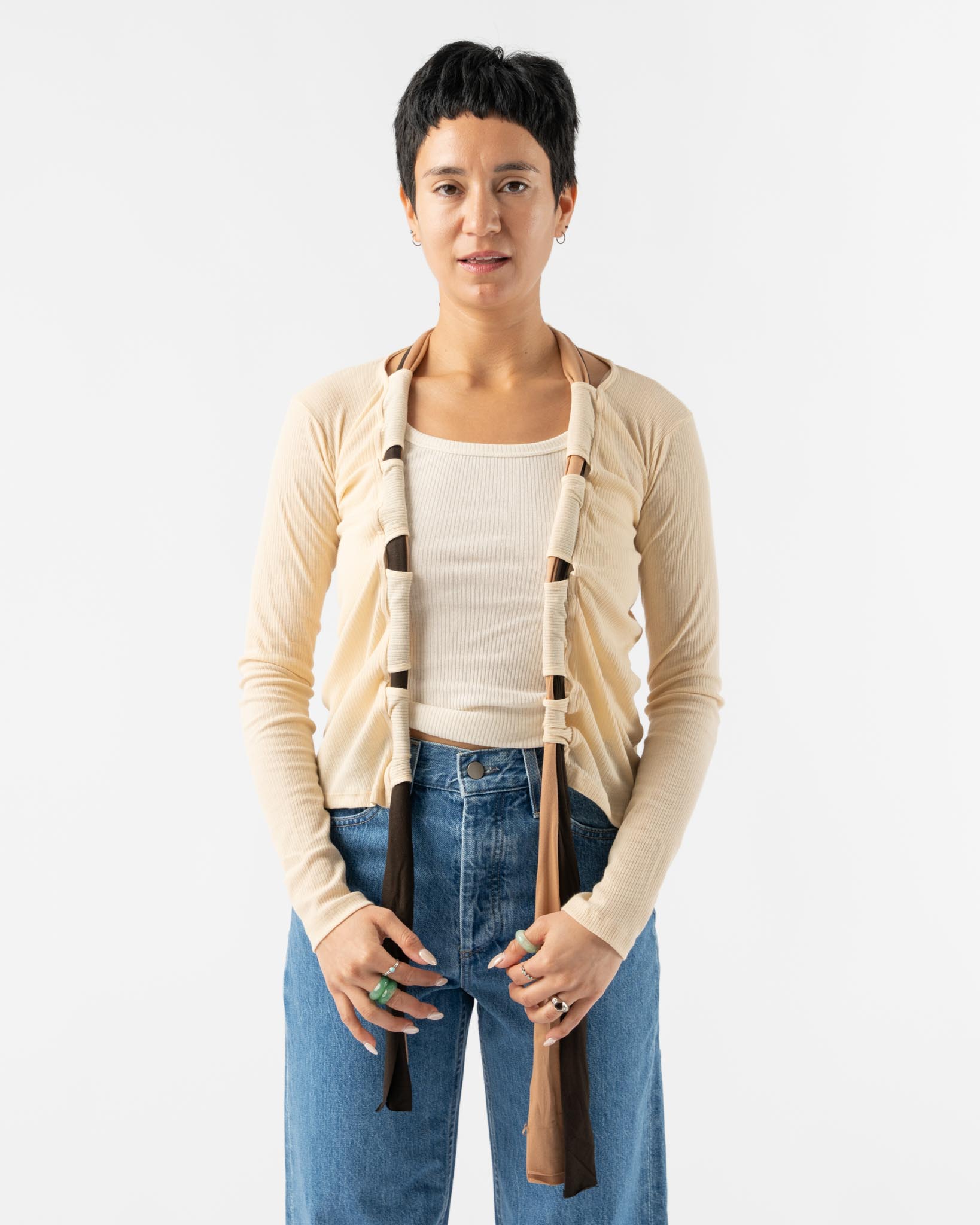 Baserange Circ Cardigan in Kano Pink