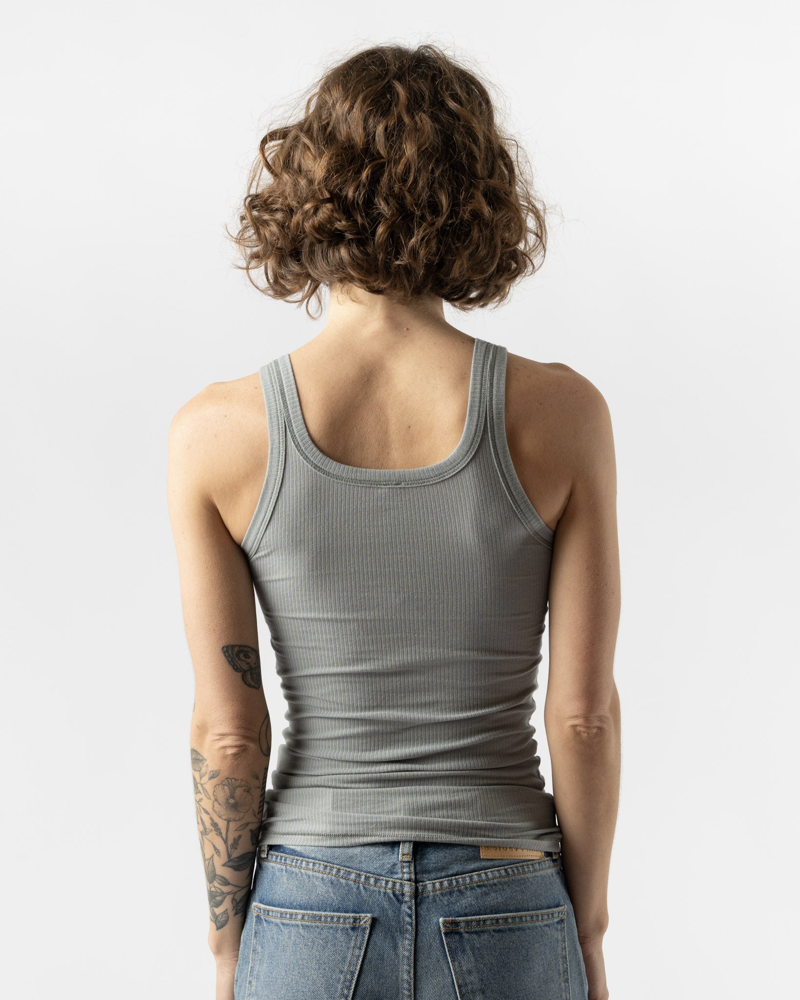 【新品未使用】Baserange Heart tank Bow Blue S Baserange Heart Tank in Bow Blue Curated at Jake and Jones