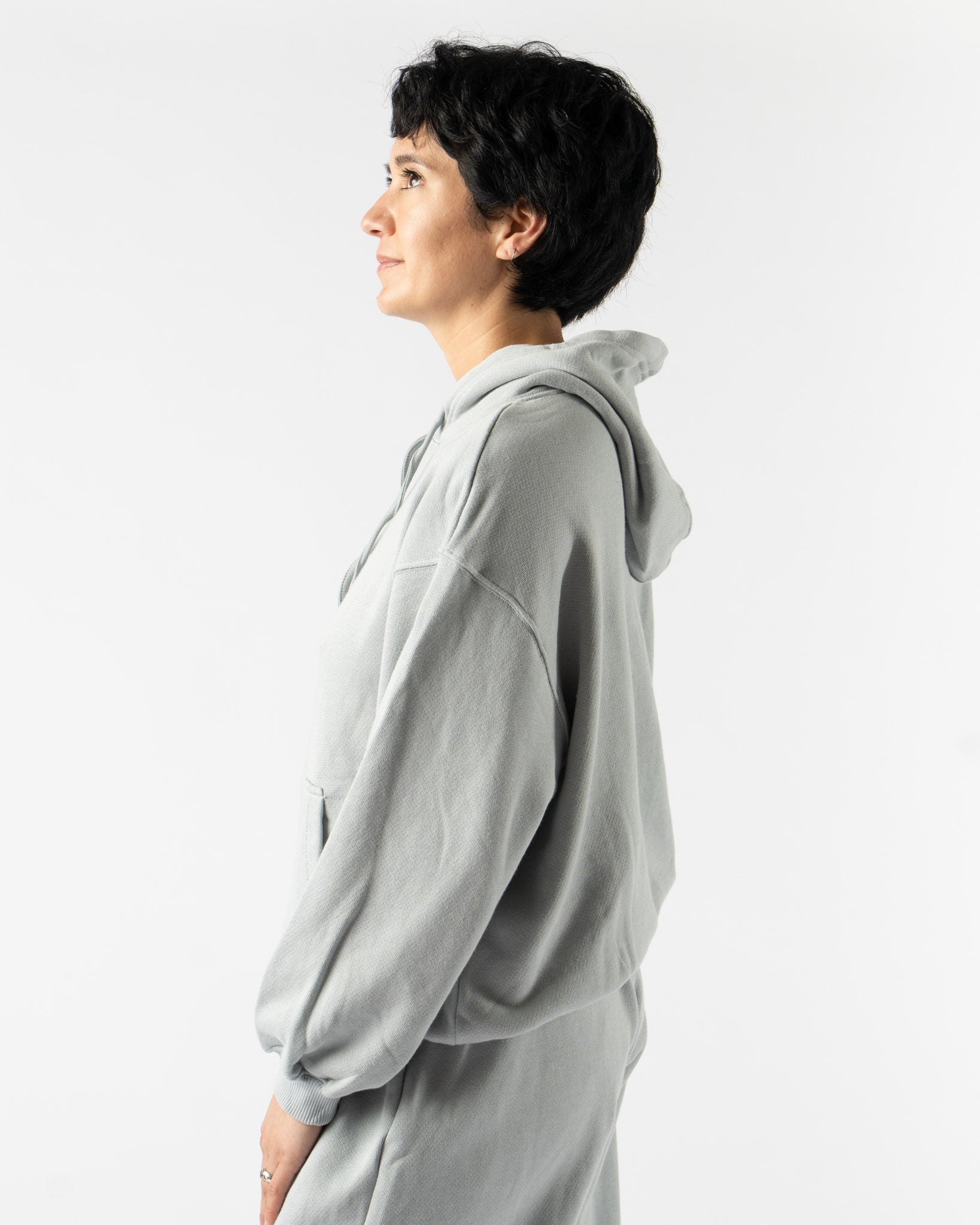 Baserange Ran Hoodie in Whitestone Blue