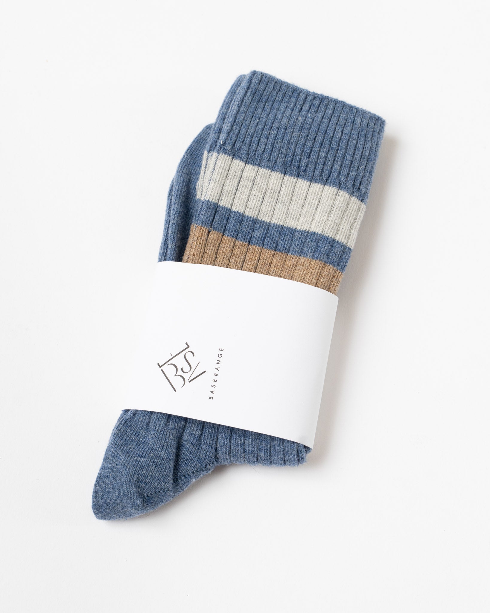Baserange Race Overankle Socks in Blue Melange