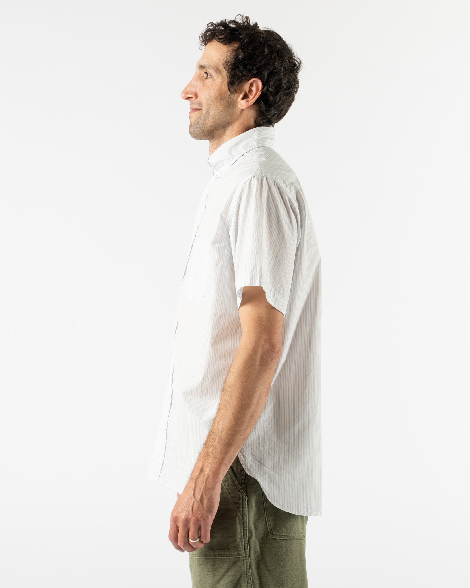 Beams Plus B.D. Classic Fit 160.2 Broad Shirt in Stripe