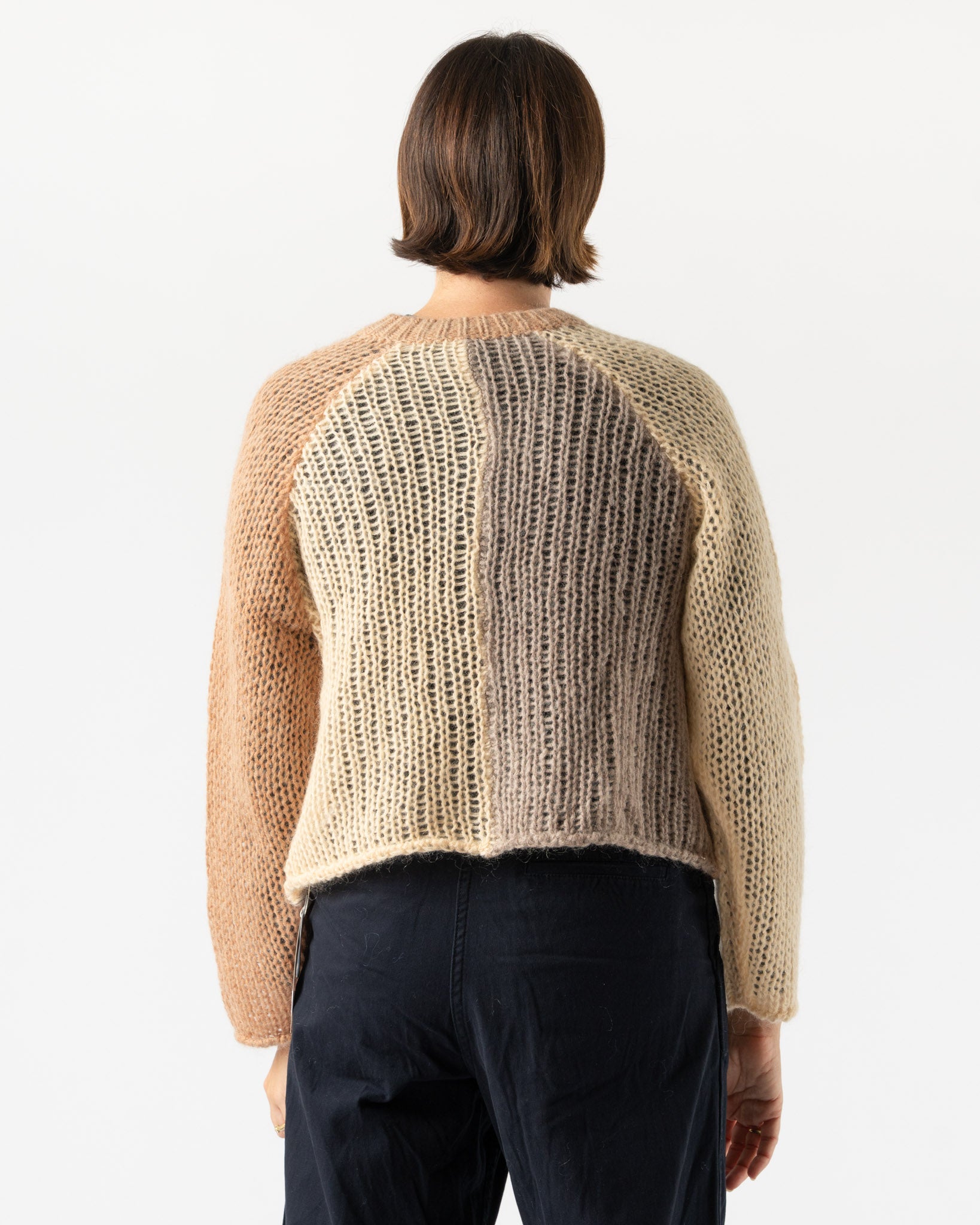 Beams Boy Mohair Crazy Cardigan in Ivory