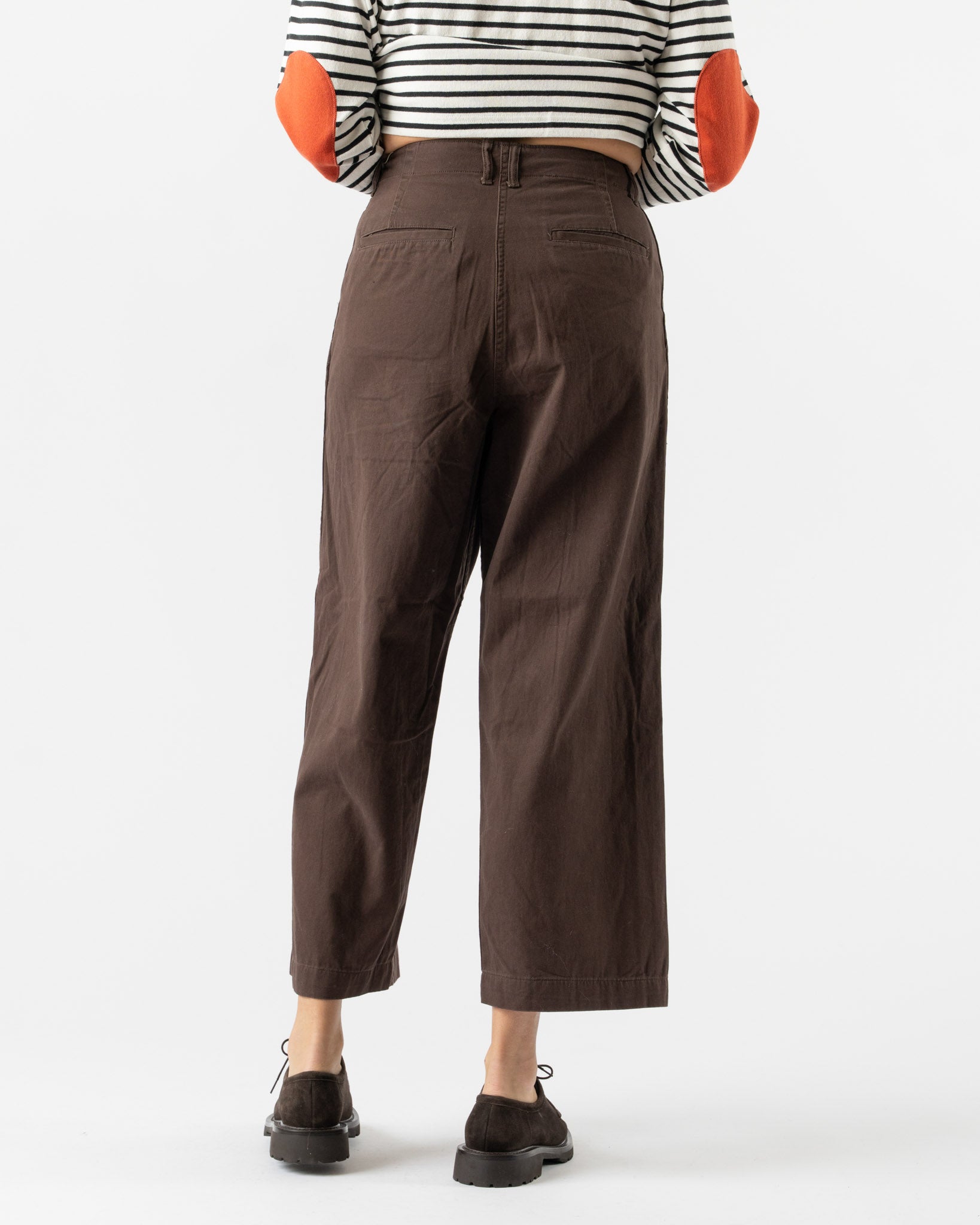Beams Boy Wide Chino Pants in Brown