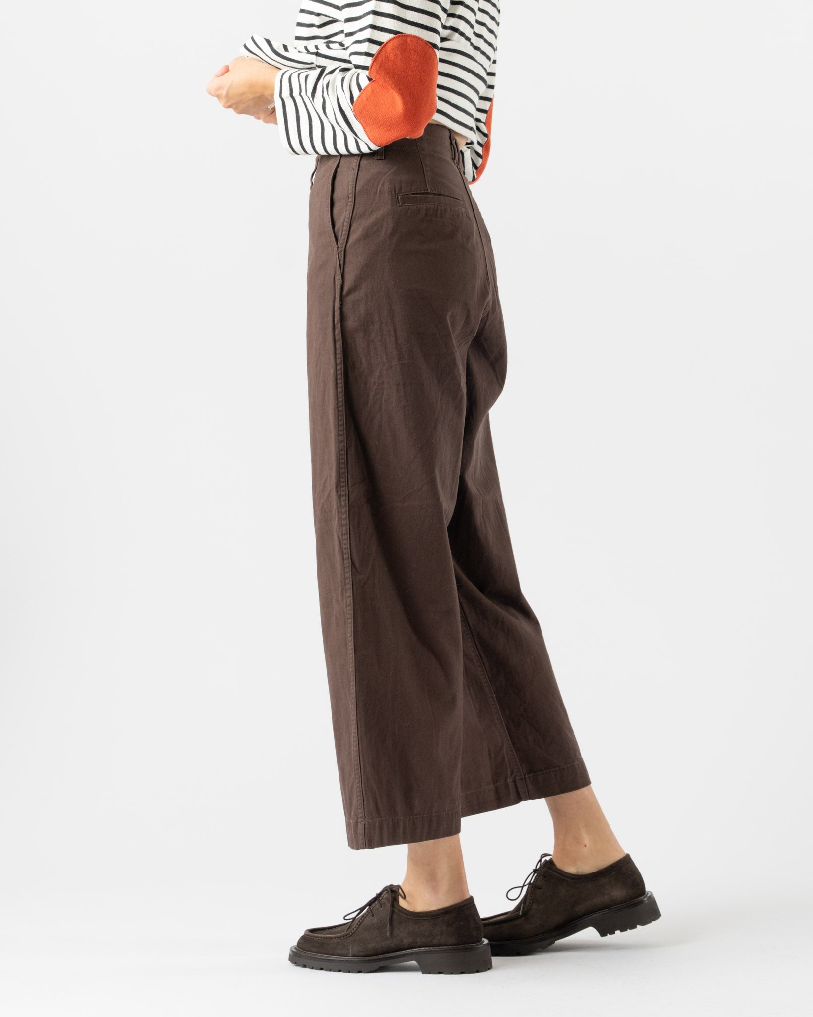 Beams Boy Wide Chino Pants in Brown