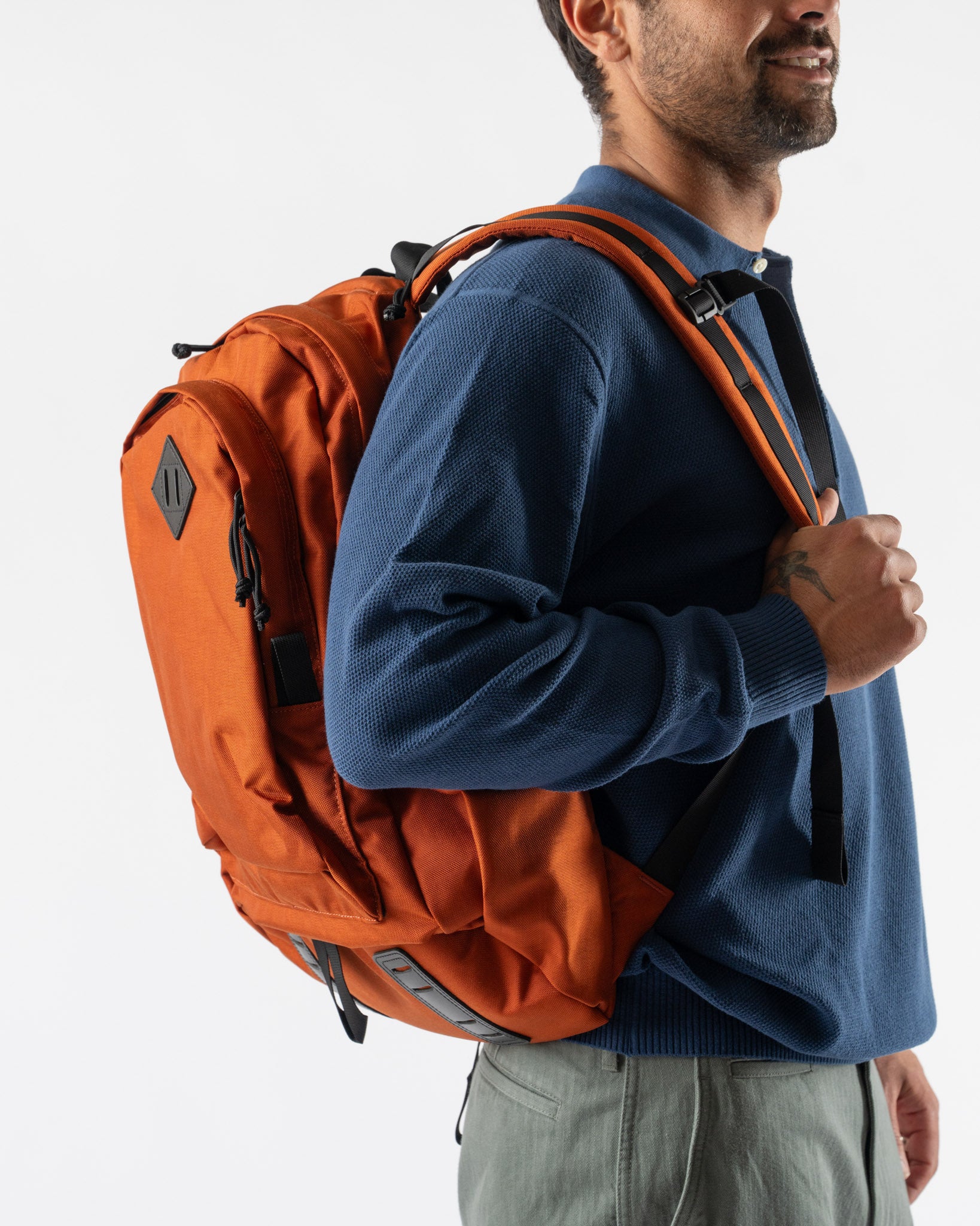 Beams Plus Day Pack 2 Compartments in Orange Curated at Jake and Jones