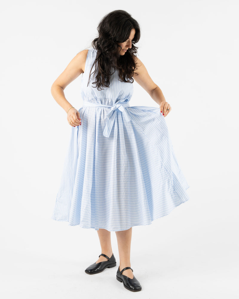Bergfabel Apron Dress in Light Blue Stripe