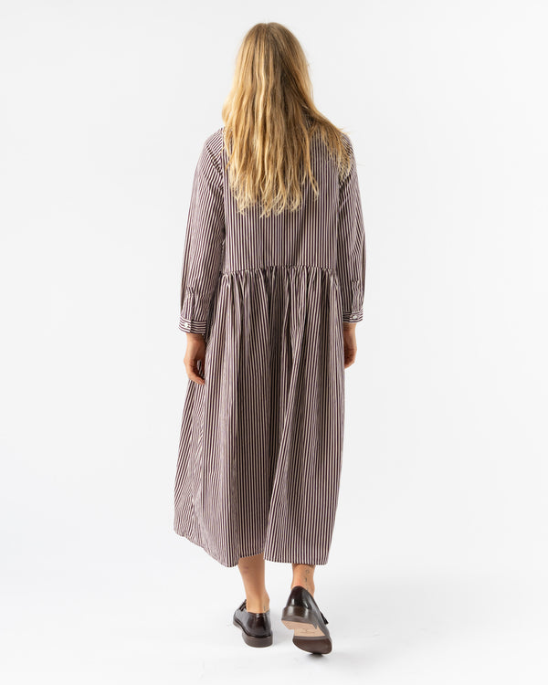 Bergfabel Farmer Dress in Wine Stripe