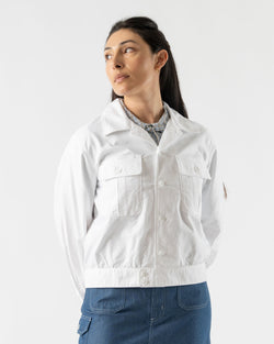 BLANK Ike Shirt in White Cotton Oxford