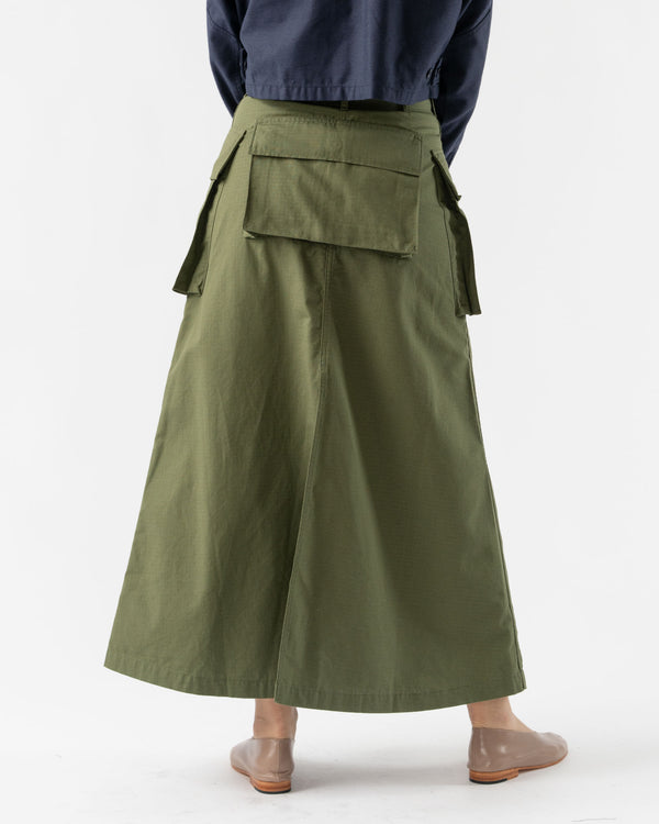 BLANK Monkey Skirt in Olive Cotton Ripstop