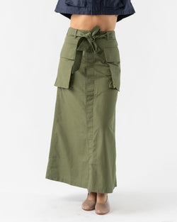 BLANK Monkey Skirt in Olive Cotton Ripstop