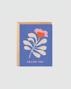 Daydream Prints Blue Abstract Thank You Card