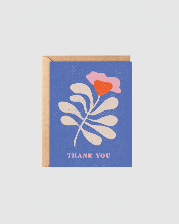 Daydream Prints Blue Abstract Thank You Card