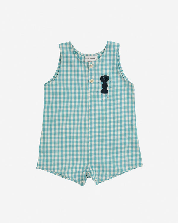 Bobo Choses Baby Ant Vichy Woven Playsuit
