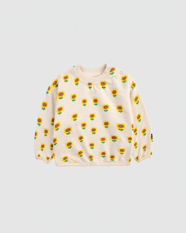 Bobo Choses Sunflower All Over Sweatshirt in Beige