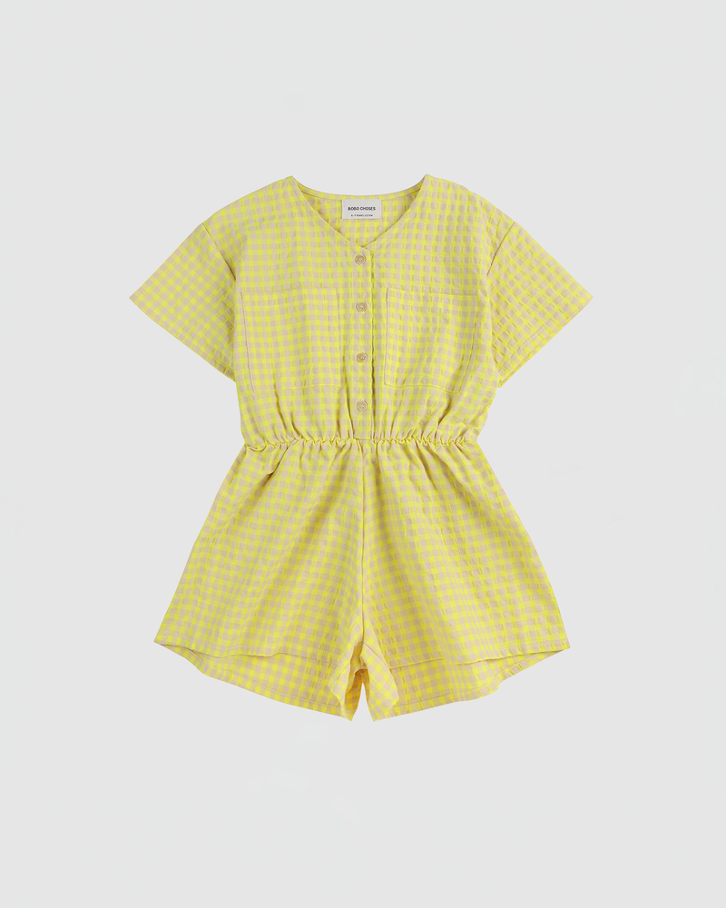 Bobo Choses Vichy Woven Playsuit