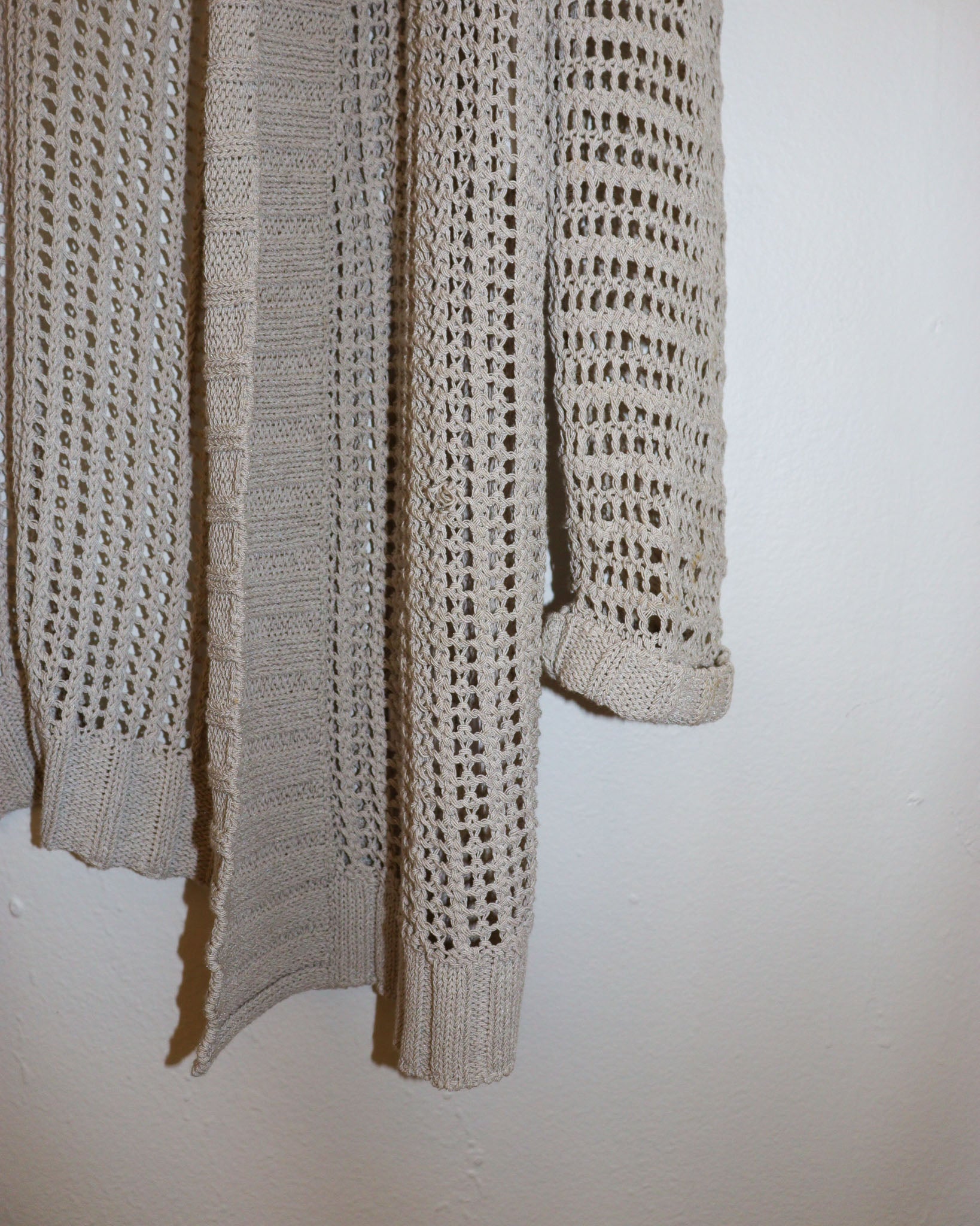 Pre-owned: Brochu Walker Knit Long Cardigan in Beige